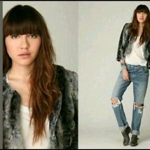 Free People Faux Fur Overcoat Cape